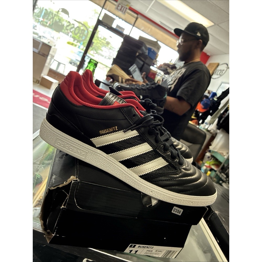 adidas Originals Busenitz Shoes IF4620 Core Black Metalic Scarlet Men's Sz 11